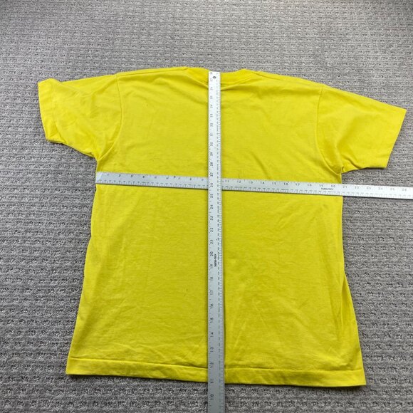 Vintage 80s Screen Stars Best T-Shirt Men Large L Yellow Steamboat Springs CO - Picture 7 of 16